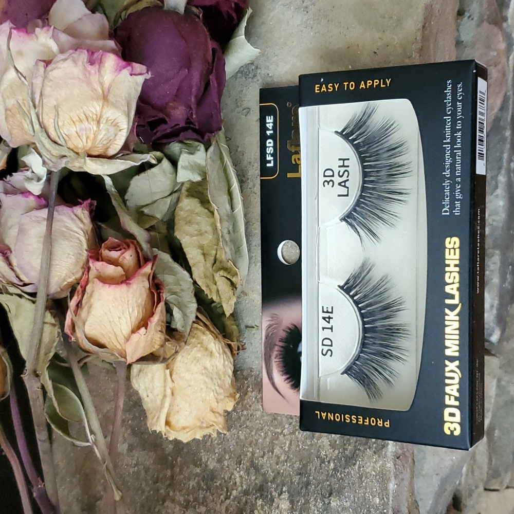 New!! LAFLARE 3D FAUX MINK PREMIUM SILK LASHES  LFSD14E